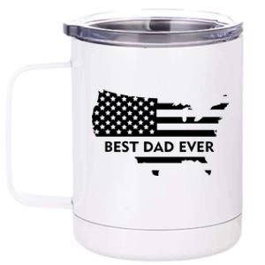 Best Dad Ever Patriot USA Flag 12 oz Stainless Steel Tumbler Cup