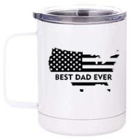 Best Dad Ever Patriot USA Flag 12 oz Stainless Steel Tumbler Cup