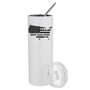 Best Dad Ever Patriot USA Flag Stainless Steel Tumbler