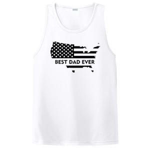 Best Dad Ever Patriot USA Flag PosiCharge Competitor Tank