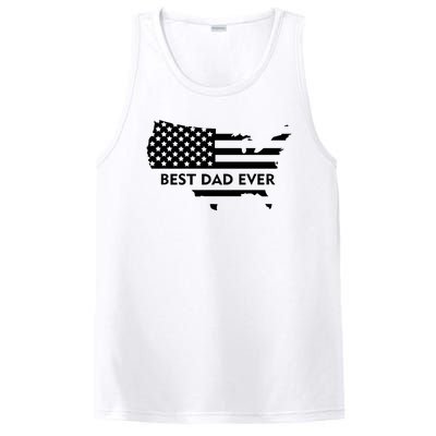 Best Dad Ever Patriot USA Flag PosiCharge Competitor Tank