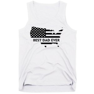 Best Dad Ever Patriot USA Flag Tank Top