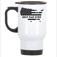 Best Dad Ever Patriot USA Flag Stainless Steel Travel Mug