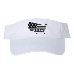 Best Dad Ever Patriot USA Flag Valucap Bio-Washed Visor