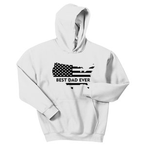 Best Dad Ever Patriot USA Flag Kids Hoodie