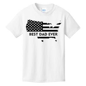 Best Dad Ever Patriot USA Flag Kids T-Shirt