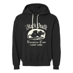 Black Death European Plague Rat Medieval History Garment-Dyed Fleece Hoodie