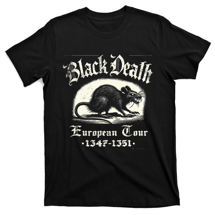 Black Death European Plague Rat Medieval History T-Shirt