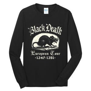 Black Death European Plague Rat Medieval History Tall Long Sleeve T-Shirt