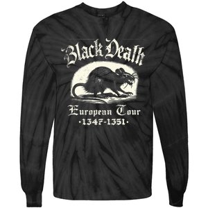 Black Death European Plague Rat Medieval History Tie-Dye Long Sleeve Shirt