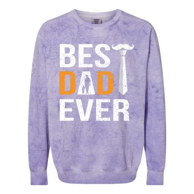 Best Dad Ever Gift Colorblast Crewneck Sweatshirt