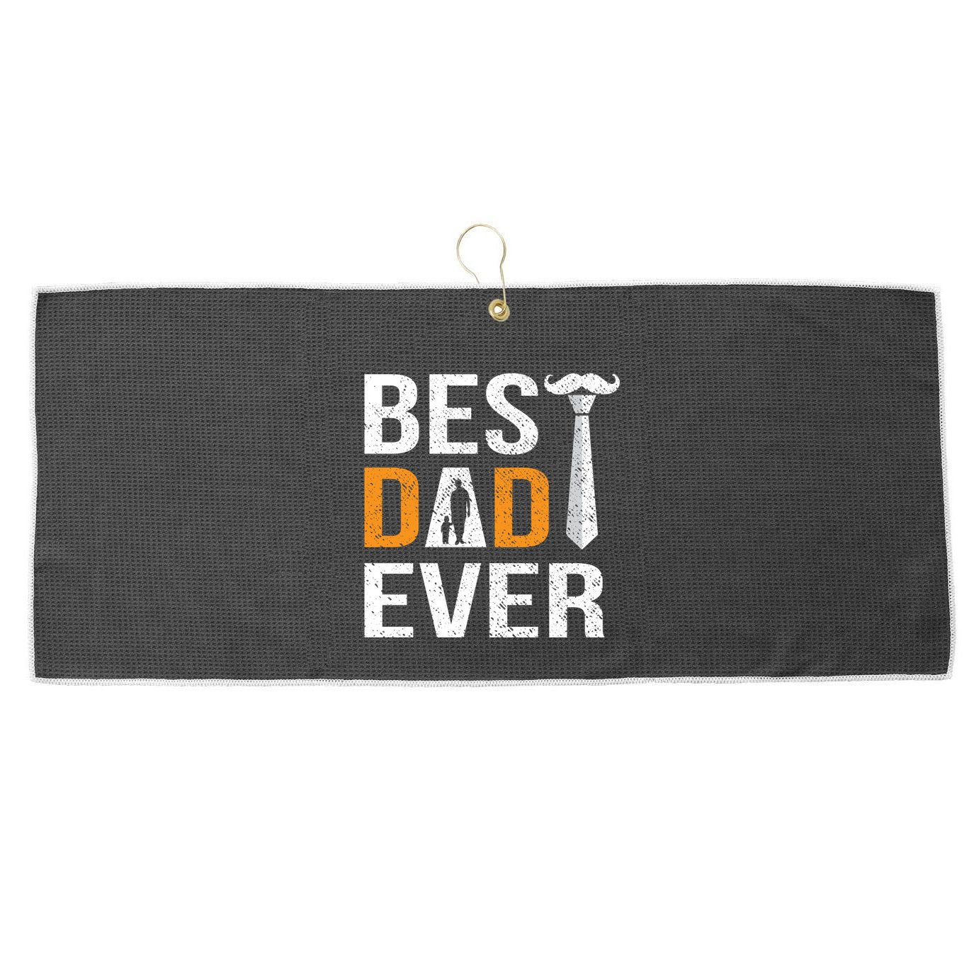 Best Dad Ever Gift Large Microfiber Waffle Golf Towel