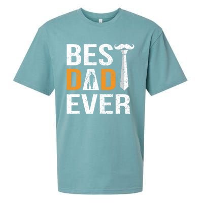 Best Dad Ever Gift Sueded Cloud Jersey T-Shirt