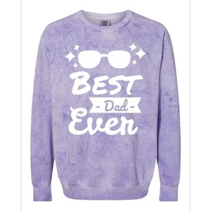 Best Dad Ever Cool Fathers Day Gift Colorblast Crewneck Sweatshirt