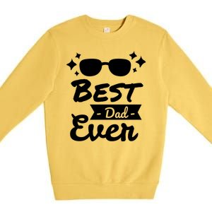 Best Dad Ever Cool Fathers Day Gift Premium Crewneck Sweatshirt