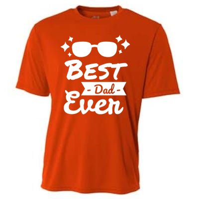 Best Dad Ever Cool Fathers Day Gift Cooling Performance Crew T-Shirt