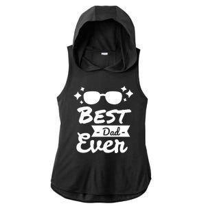 Best Dad Ever Cool Fathers Day Gift Ladies PosiCharge Tri-Blend Wicking Draft Hoodie Tank