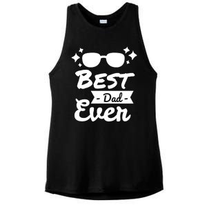 Best Dad Ever Cool Fathers Day Gift Ladies PosiCharge Tri-Blend Wicking Tank