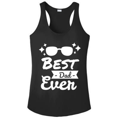 Best Dad Ever Cool Fathers Day Gift Ladies PosiCharge Competitor Racerback Tank