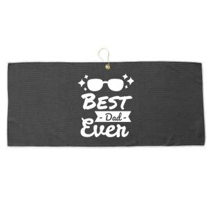 Best Dad Ever Cool Fathers Day Gift Large Microfiber Waffle Golf Towel