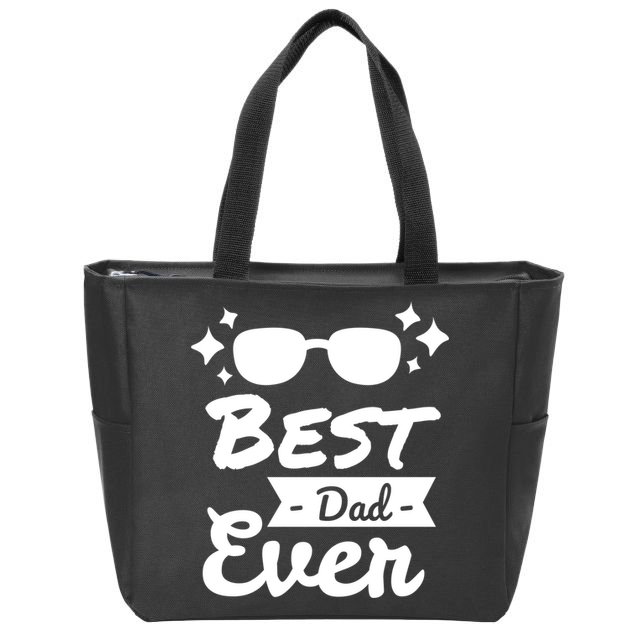 Best Dad Ever Cool Fathers Day Gift Zip Tote Bag