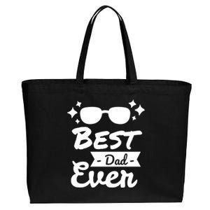 Best Dad Ever Cool Fathers Day Gift Cotton Canvas Jumbo Tote