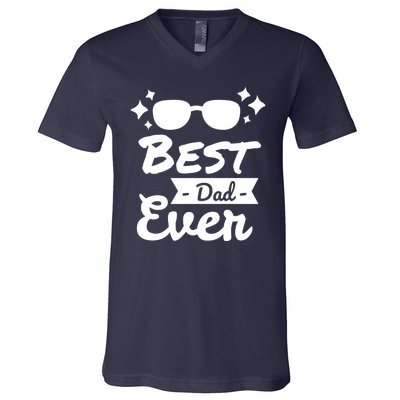 Best Dad Ever Cool Fathers Day Gift V-Neck T-Shirt