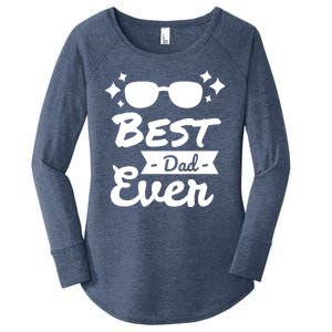 Best Dad Ever Cool Fathers Day Gift Women's Perfect Tri Tunic Long Sleeve Shirt