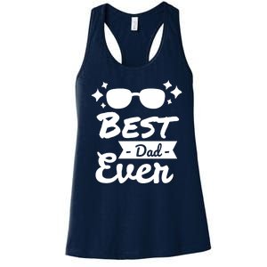 Best Dad Ever Cool Fathers Day Gift Women's Racerback Tank