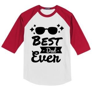 Best Dad Ever Cool Fathers Day Gift Kids Colorblock Raglan Jersey