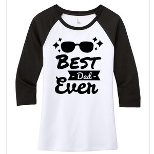 Best Dad Ever Cool Fathers Day Gift Women's Tri-Blend 3/4-Sleeve Raglan Shirt