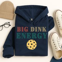 Big Dink Energy Pickleball Funny Pickle Ball Lover Retro Hoodie