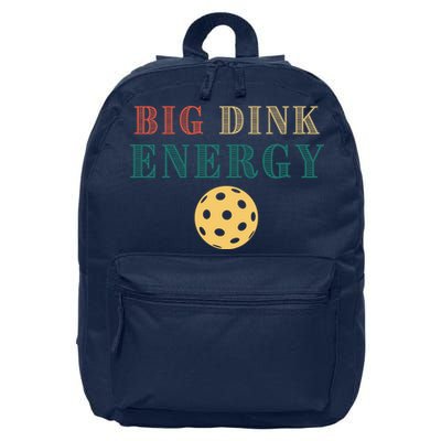 Big Dink Energy Pickleball Funny Pickle Ball Lover Retro 16 in Basic Backpack