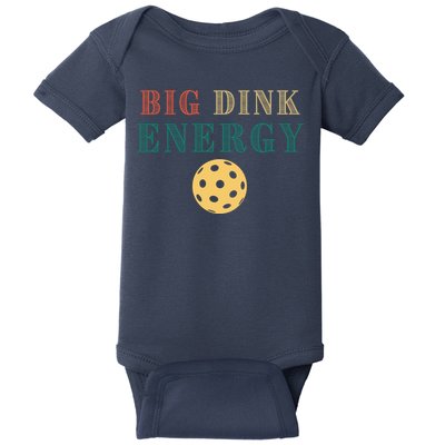 Big Dink Energy Pickleball Funny Pickle Ball Lover Retro Baby Bodysuit