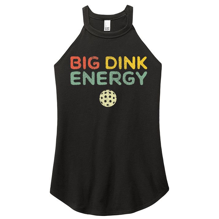 Big Dink Energy Pickleball Funny Pickle Ball Lover Retro Women's Perfect Tri Rocker Tank