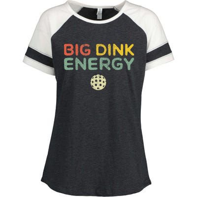 Big Dink Energy Pickleball Funny Pickle Ball Lover Retro Enza Ladies Jersey Colorblock Tee