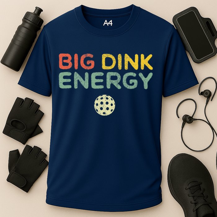 Big Dink Energy Pickleball Funny Pickle Ball Lover Retro Cooling Performance Crew T-Shirt