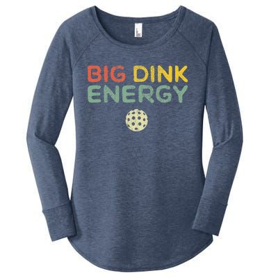 Big Dink Energy Pickleball Funny Pickle Ball Lover Retro Women's Perfect Tri Tunic Long Sleeve Shirt