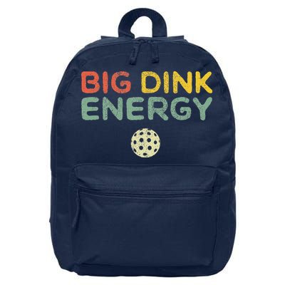 Big Dink Energy Pickleball Funny Pickle Ball Lover Retro 16 in Basic Backpack