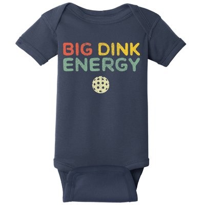Big Dink Energy Pickleball Funny Pickle Ball Lover Retro Baby Bodysuit