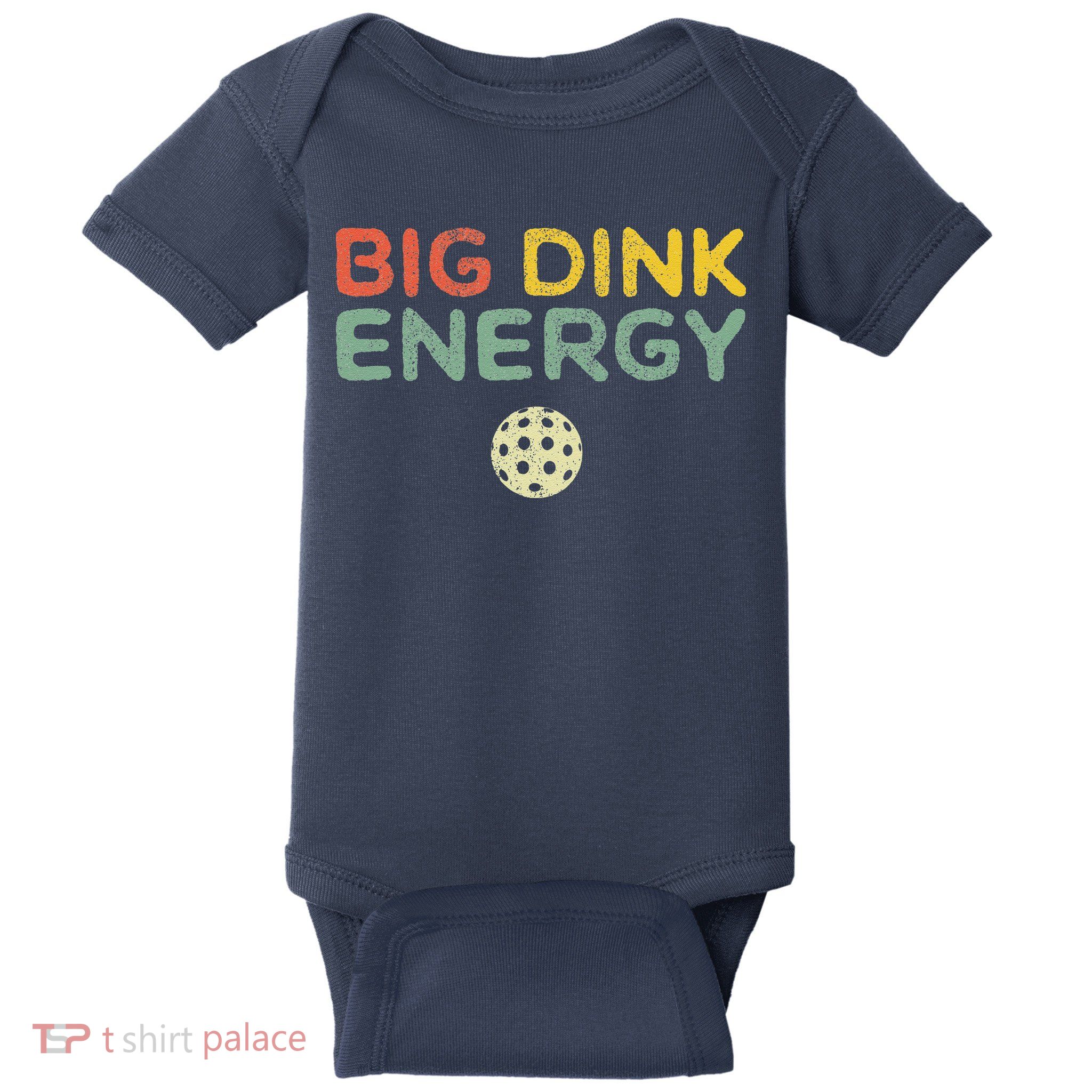 Big Dink Energy Pickleball Funny Pickle Ball Lover Retro Baby Bodysuit