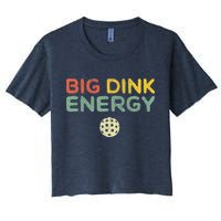 Big Dink Energy Pickleball Funny Pickle Ball Lover Retro Women's Crop Top Tee