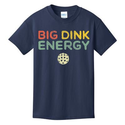 Big Dink Energy Pickleball Funny Pickle Ball Lover Retro Kids T-Shirt