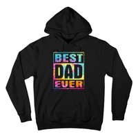 Best Dad Ever Vintage Tie Dye Funny Fathers Day Hoodie