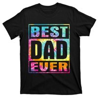 Best Dad Ever Vintage Tie Dye Funny Fathers Day T-Shirt