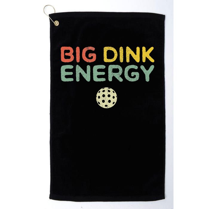 Big Dink Energy Pickleball Funny Pickle Ball Lover Men Retro Golf Towel