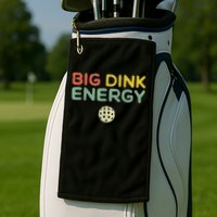 Big Dink Energy Pickleball Funny Pickle Ball Lover Men Retro Golf Towel