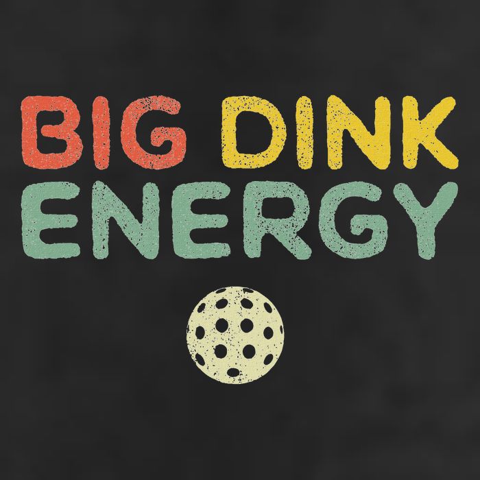 Big Dink Energy Pickleball Funny Pickle Ball Lover Men Retro Golf Towel