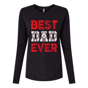 Best Dad Ever Baseball Dad And Softball Fathers Day cool Womens Cotton Relaxed Long Sleeve T-Shirt