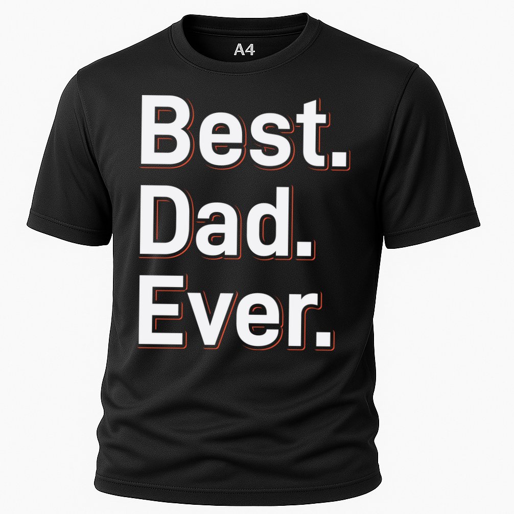 Best Dad Ever Cooling Performance Crew T-Shirt